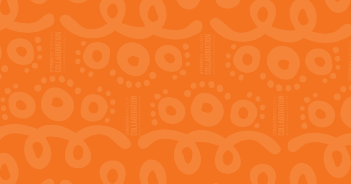 Banner featuring the Indigenous Business Month logo and 2025 theme, Strength through Collaboration.