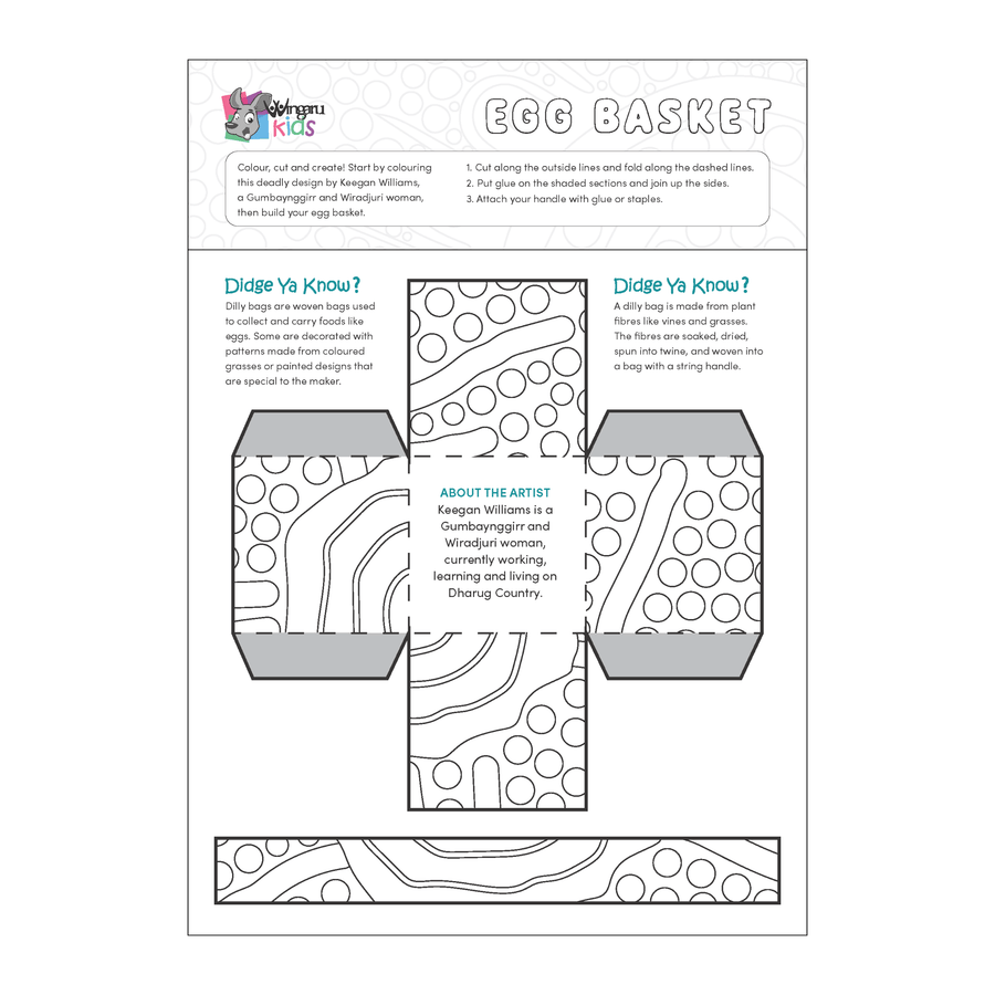 Aboriginal Art Easter Basket Activity