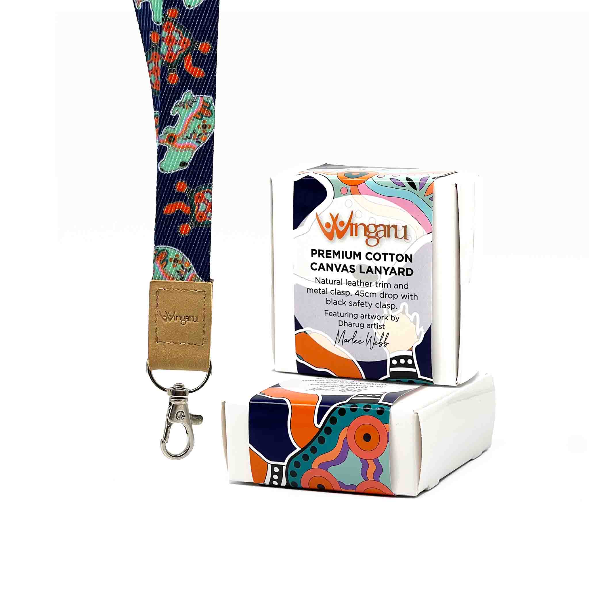 Lanyard First Nations Design in Navy Turle