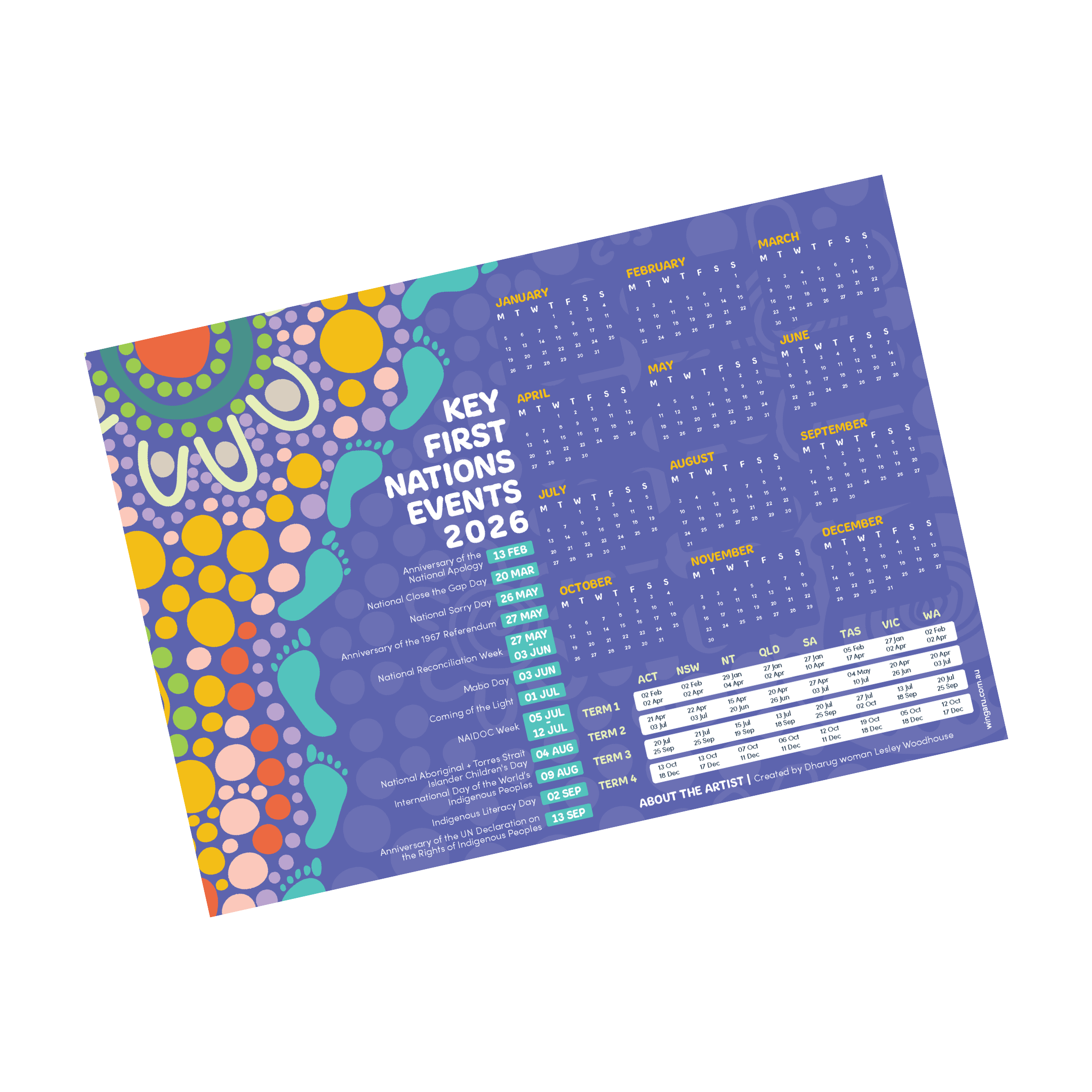 Key First Nations A4 Calendar - Free Download